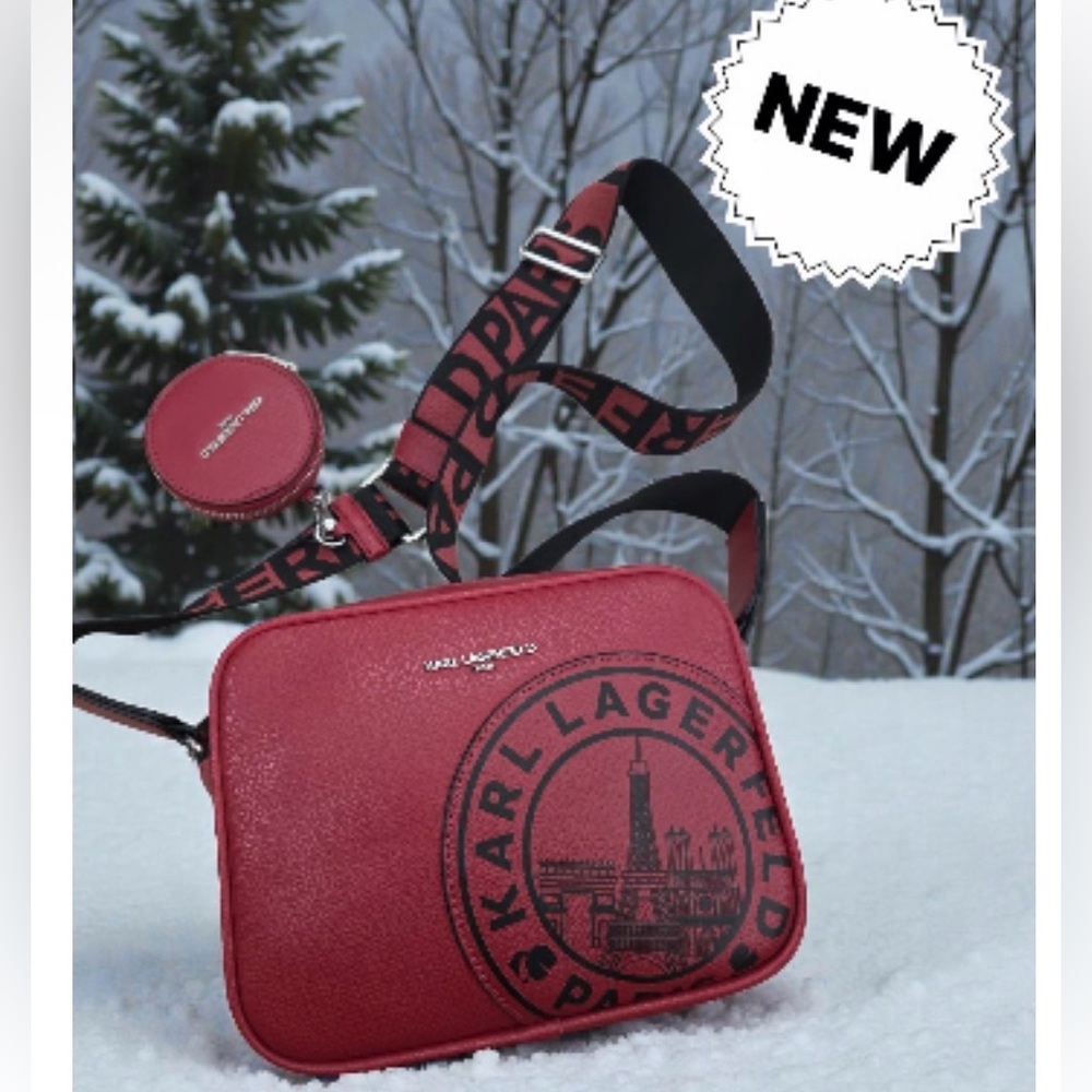 Karl Lagerfeld Bold Red Crossbody Bag